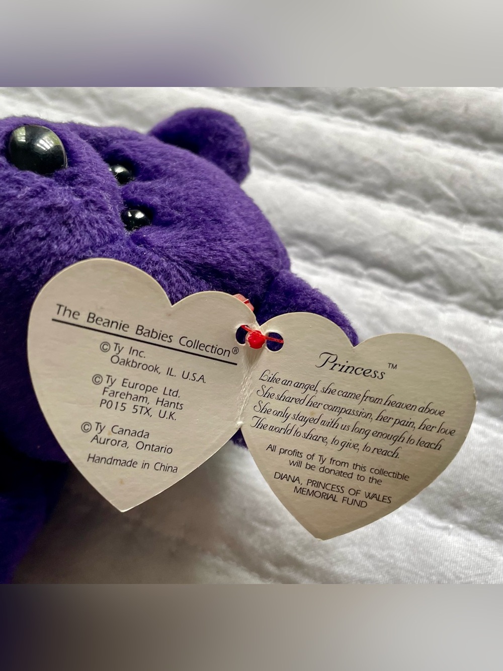 Vintage 1997 Beanie Babies Princess Bear - Picture 8 of 8